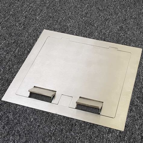 floor box stainless steel lid|floor outlet boxes electrical.